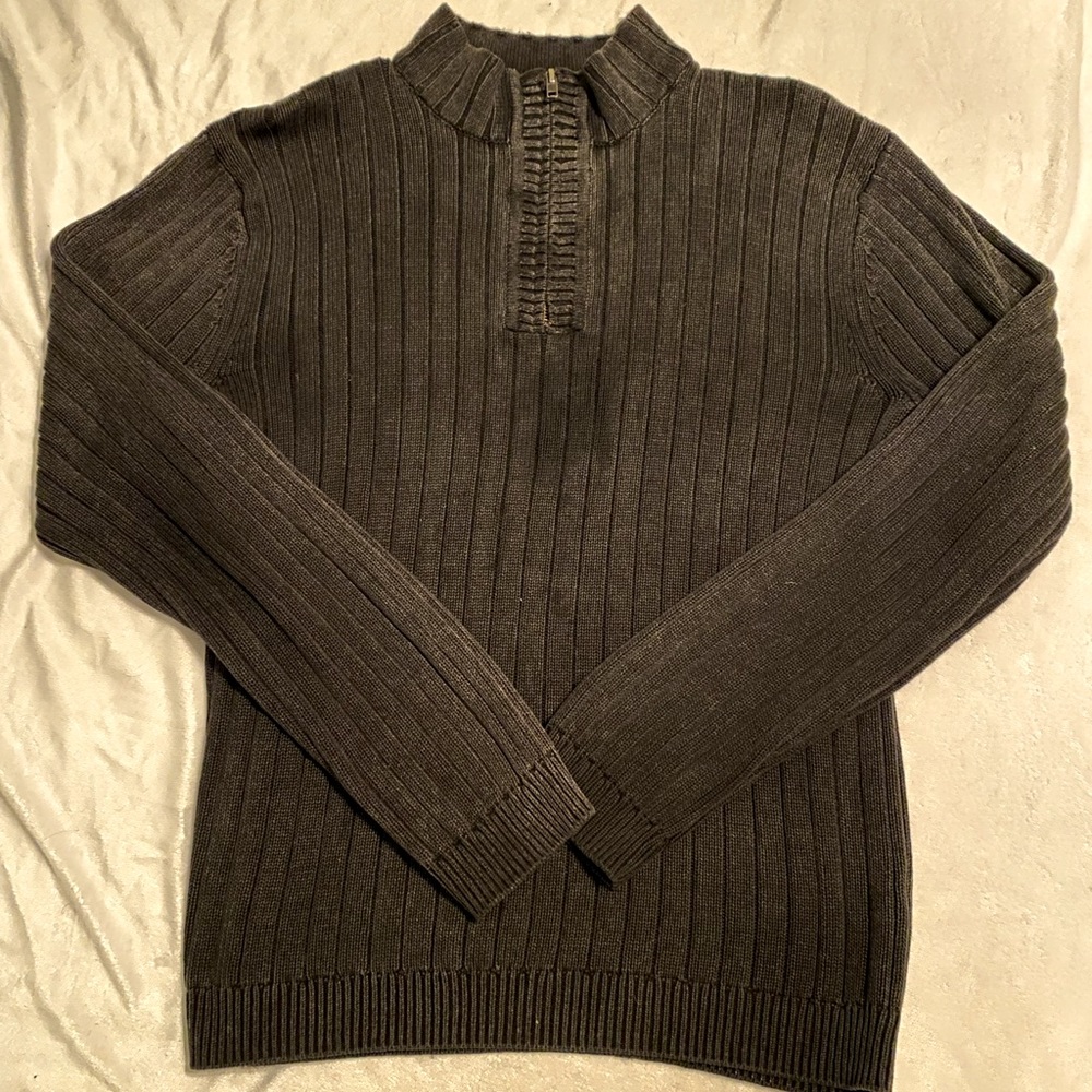 Solaris Ribbed quarter-Zip sweater